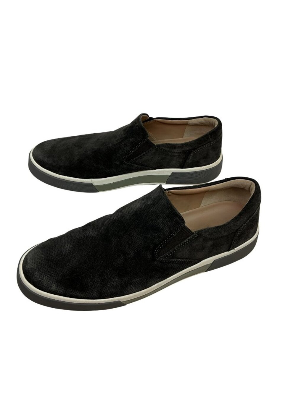 Vince Griffith Suede Slip-On Sneakers Mens 10.5M Charcoal Gray Casual Comfort Sh